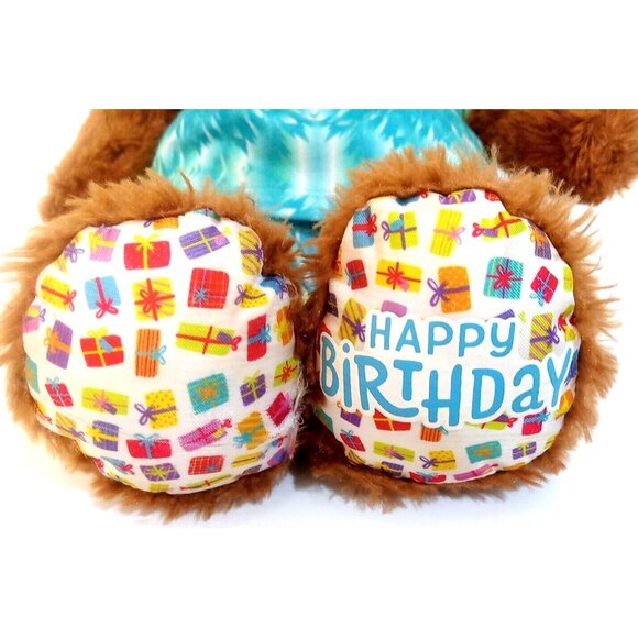 BABW Build A Bear Happy Birthday Bear Brown Plush With Birthday Sound Outfit - Picture 4 of 6